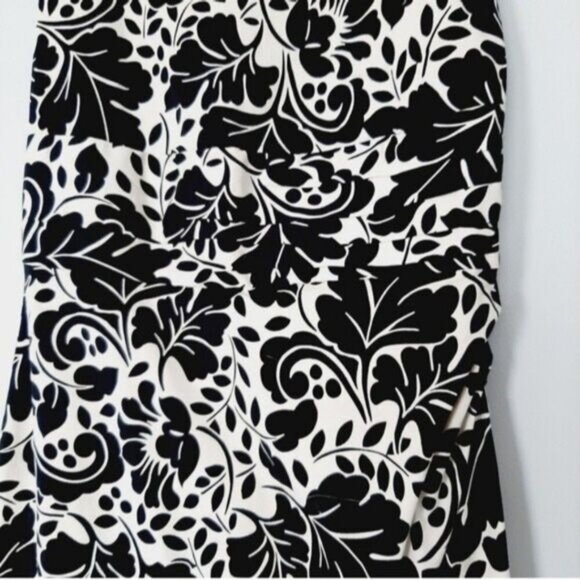 NOUGAT LONDON Shift Floral Dress B&W Botanical Print Sz XS - Picture 5 of 10